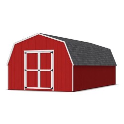 Little Cottage Co. 12x24 Value Gambrel Barn Wood Shed Kit w/ 4' Sidewall (12x24-VGB-4-PC)