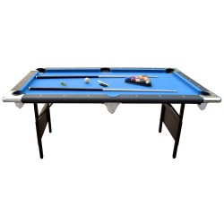 Hathaway Fairmont 6-ft Portable Pool Table - Black with Blue Felt (BG2574)