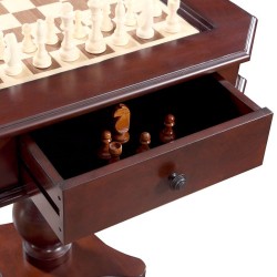 Hathaway Fortress 28-in Chess 3-in-1 Pedestal Game Table Set with Chairs (BG2995)