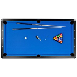 Hathaway Hustler 7-ft Pool Table with Ball Return - Black with Blue Felt (NG2515PB)