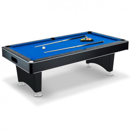 Hathaway Hustler 7-ft Pool Table with Ball Return - Black with Blue Felt (NG2515PB)