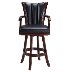 Hathaway Avondale 29-in Swivel Bar Stool with Arm Rests - Mahogany Finish (BG2815)