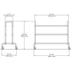 Gared 3-Tier Volleyball Ball Rack - (BR-12)