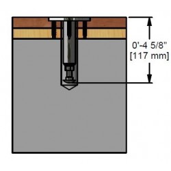 Gared Style BX Wood Floor Anchor Extended 3 1/4” Over Concrete - (1026-12-00)