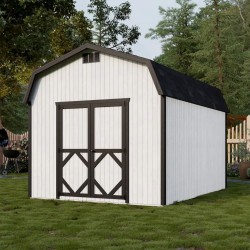 Little Cottage Co. 12x18 Classic Gambrel Barn Wood Shed Kit w/ 6' Sidewall (12x18-CWGB-6-WPNK)