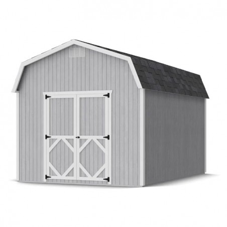 Little Cottage Co. 12x18 Classic Gambrel Barn Wood Shed Kit w/ 6' Sidewall (12x18-CWGB-6-WPNK)