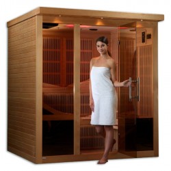 Golden Designs Monaco 6-person PureTech Near Zero EMF  FAR Infrared Sauna - (GDI-6996-01)