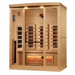 Golden Designs 2025 Full Spectrum Sauna with Himalayan Salt Bar (GDI-8030-03)