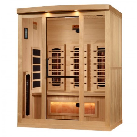 Golden Design Saunas Canadian Hemlock 2025 Reserve Edition Full Spectrum with Himalayan Salt Bar (GDI-8030-03)