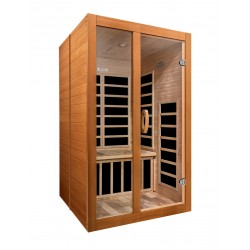 Dynamic Saunas Santiago Elite 2-person Ultra Low EMF FAR Infrared Sauna - (DYN-6209-02 Elite)