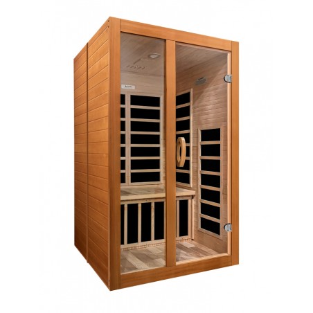 Dynamic Saunas Santiago Elite 2-person Ultra Low EMF FAR Infrared Sauna - (DYN-6209-02 Elite)