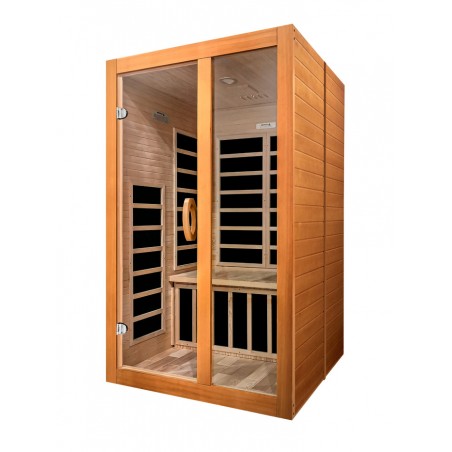 Dynamic Saunas Santiago Elite 2-person Ultra Low EMF FAR Infrared Sauna - (DYN-6209-02 Elite)