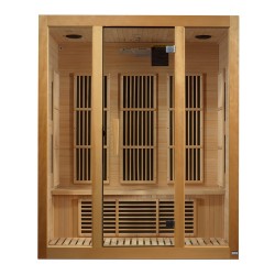 Maxxus Bellevue 3-Person Low EMF (Under 8MG) FAR Infrared Sauna Canadian Hemlock - (MX-J306-01)