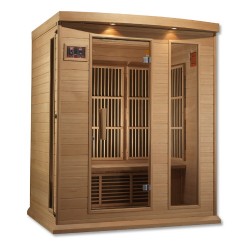 Maxxus 3-Person Near Zero EMF (Under 2MG) FAR Infrared Sauna Canadian Hemlock - (MX-K306-01-ZF)