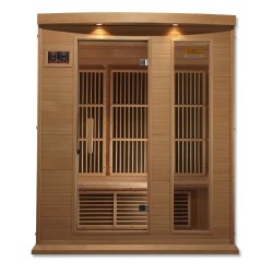 Maxxus 3-Person Near Zero EMF (Under 2MG) FAR Infrared Sauna Canadian Hemlock - (MX-K306-01-ZF)