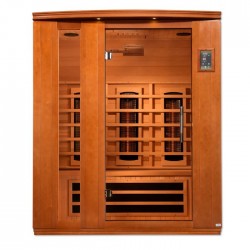 Dynamic Lugano 3-Person Full Spectrum Near Zero EMF (Under 2MG) FAR Infrared Sauna (Canadian Hemlock)- (DYN-6336-03 FS)