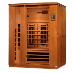 Dynamic Lugano 3-Person Full Spectrum Near Zero EMF (Under 2MG) FAR Infrared Sauna (Canadian Hemlock)- (DYN-6336-03 FS)