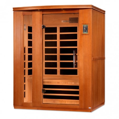 Dynamic Saunas Lugano Elite 3-person Ultra Low EMF FAR Infrared Sauna - (DYN-6336-02 Elite)