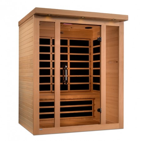 Dynamic Saunas Villa 3-person Ultra Low EMF FAR Infrared Sauna - (DYN-6315-02 Elite)