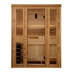 Golden Designs Andermatt 2 - 3 Person Traditional Steam Sauna - Pacific Premium Clear Cedar (GDI-7030-01)