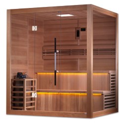 Golden Designs Kuusamo 6 Person Indoor Traditional Sauna - Canadian Red Cedar Interior (GDI-7206-01)