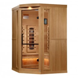 Golden Designs 3-Person Sauna Full Spectrum with Himalayan Salt Bar - (GDI-8035-03)