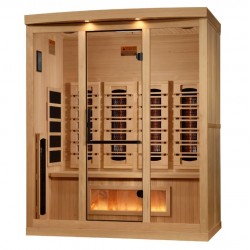 Golden Designs 4-Person Sauna Full Spectrum with Himalayan Salt Bar - (GDI-8040-03)