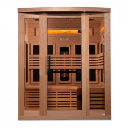 Golden Designs 3-Person Full Spectrum Sauna with Himalayan Salt Bar - (GDI-8230-01)