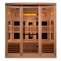 Golden Designs 6-Person Reserve Edition Full Spectrum Sauna with Himalayan Salt Bar - (GDI-8260-01)