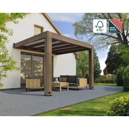 Palram - Canopia Helsinki 10' x 11'  Patio Cover - Brown/Light Gray (HG9263)