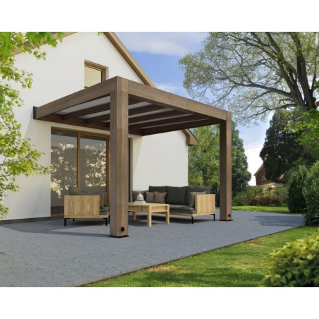 Palram - Canopia Helsinki 10' x 11'  Patio Cover - Brown/Light Gray (HG9263)