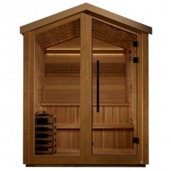 Golden Designs Kaarina 6 Person Outdoor Traditional Sauna - Canadian Red Cedar Interior (GDI-8506-01)