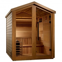 Golden Designs Kaarina 6 Person Outdoor Traditional Sauna - Canadian Red Cedar Interior (GDI-8506-01)