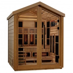 Golden Designs Loviisa 3 Person Hybrid Outdoor Sauna - Canadian Red Cedar Interior (GDI-8523-01)