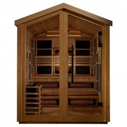 Golden Designs Kaskinen 6 Person Hybrid Outdoor Sauna - Canadian Red Cedar Interior (GDI-8526-01)