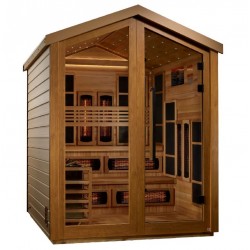 Golden Designs Kaskinen 6 Person Hybrid Outdoor Sauna - Canadian Red Cedar Interior (GDI-8526-01)