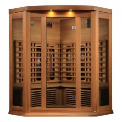 Maxxus 3-Person Corner Full Infrared Sauna  (MX-M356-01-FS CED)