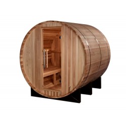 Golden Designs Arosa 4 Person Barrel Traditional Sauna - Pacific Cedar (GDI-B004-01)