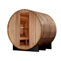 Golden Designs Arosa 4 Person Barrel Traditional Sauna - Pacific Cedar (GDI-B004-01)