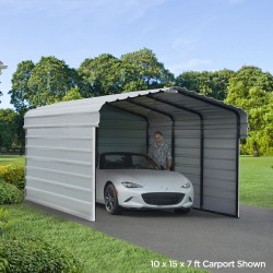 Arrow 3-sided 10X15X9 Carport Kit - Eggshell (CPH101509ECL3)