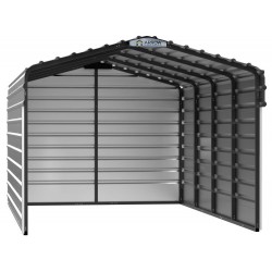 Arrow 3 sided 10X20X07 Steel Carport Kit - Eggshell (CPH102007ECL3)