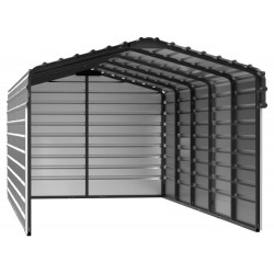 Arrow 3 sided 10x24x07 Steel Carport Kit - Eggshell (CPH102407ECL3)