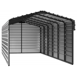 Arrow 3 sided 10X29X07 Steel Carport Kit - Eggshell (CPH102907ECL3)