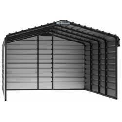 Arrow 3 sided 12x20x07 Steel Carport Kit - Eggshell (CPH122007ECL3)