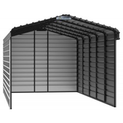 Arrow 3 sided 12x24x09 Steel Carport Kit - Eggshell (CPH122409ECL3)