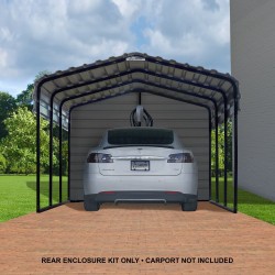 Arrow Steel 10x7 Rear Wall Carport Kit - Eggshell (ECL1007EGXR)
