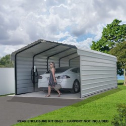 Arrow Steel 12x9 Rear Wall Carport Kit - Eggshell (ECL1209EGXR)