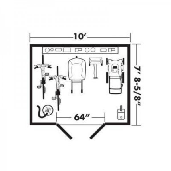  Sheds &gt; Handy Home Cumberland 10x8 Wood Storage Shed Kit (18280-8