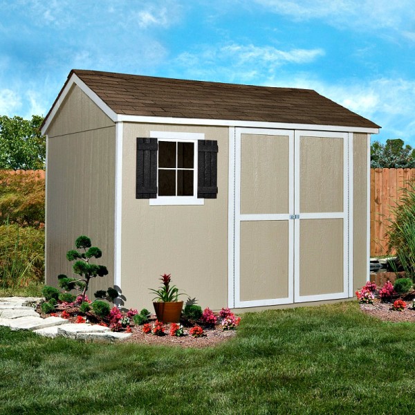 Handy Home Avondale 10   x8 Wood Storage Shed Kit with Floor