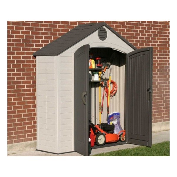 Sheds &gt; 8-Foot Wide Sheds &gt; Lifetime 8 x 2.5 ft Plastic Storage Shed ...